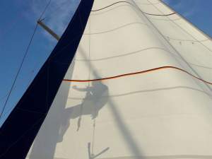  Standing rigging inspection, refit, and replacement - replacement of running rigging. - Amiri sails